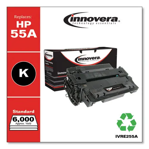 Remanufactured Black Toner, Replacement For Hp 55A (Ce255a), 6,000 Page-Yield 1