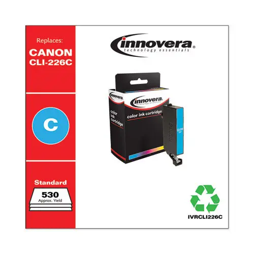 Remanufactured Cyan Ink, Replacement For Canon Cli-226 (4547B001aa), 530 Page-Yield 1
