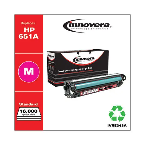 Remanufactured Magenta Toner, Replacement For Hp 651A (Ce343a), 13,500 Page-Yield 1