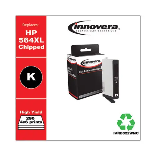 Remanufactured Photo Black High-Yield Ink, Replacement For Hp 564Xl (Cb322wn), 290 Page-Yield 1