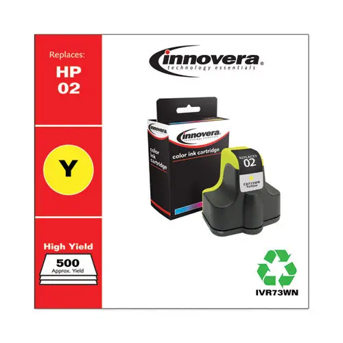 Remanufactured Yellow Ink, Replacement For Hp 02 (C8773wn), 500 Page-Yield 1
