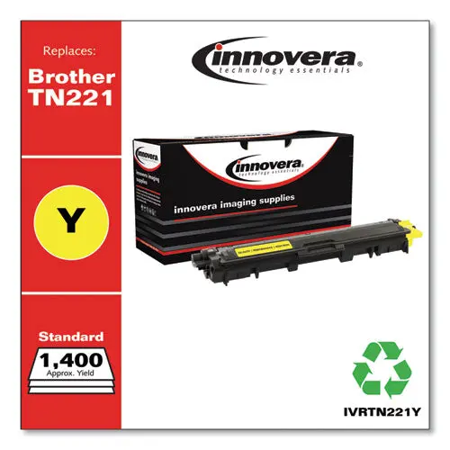 Remanufactured Yellow Toner, Replacement For Brother Tn221y, 1,400 Page-Yield 1