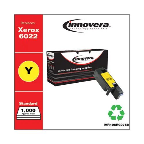 Remanufactured Yellow Toner, Replacement For Xerox 6022 (106R02758), 1,000 Page-Yield 1