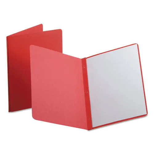 Report Cover, 3 Fasteners, Panel And Border Cover, Letter, Red, 25-Box 1