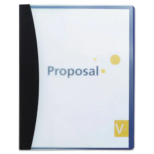 Report Cover W-Hidden Swing Clip, Letter Size, Black 1