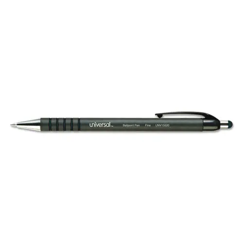 Retractable Ballpoint Pen, Fine 0.7Mm, Black Ink-Barrel, Dozen 1