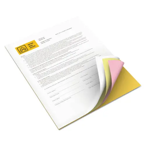 Revolution Carbonless 4-Part Paper, 8.5 X 11, White-Canary-Pink-Goldenrod, 5,000-Carton 1