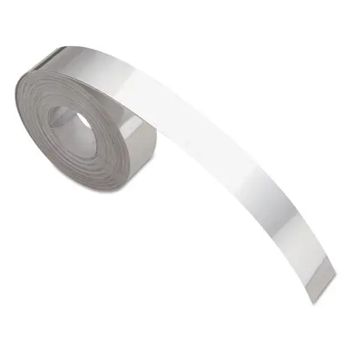 Rhino Metal Label Self-Adhesive Tape, 0.5" X 12 Ft, Aluminum 1