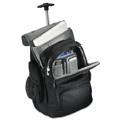 Rolling Backpack, 14 X 8 X 21, Black-Charcoal 1