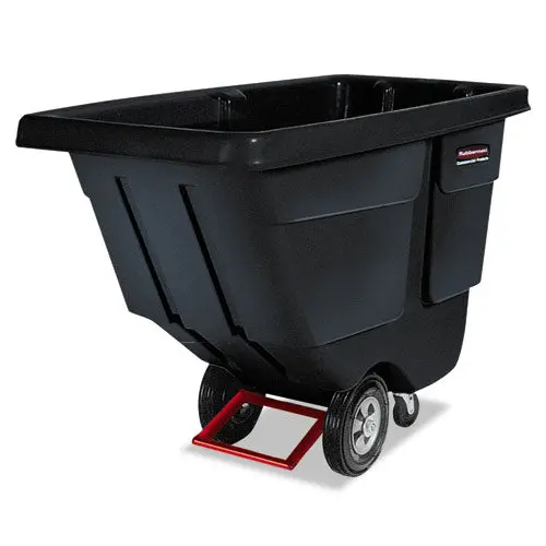 Rotomolded Tilt Truck, Rectangular, Plastic, 850 Lb Capacity, Black 1