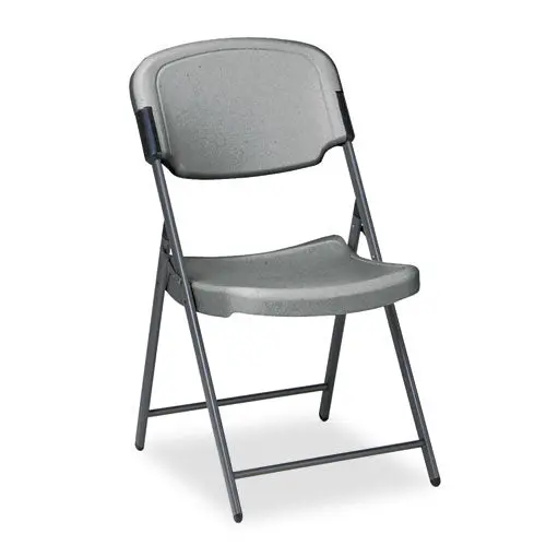 Rough 'N Ready Folding Chair, Charcoal Seat-Charcoal Back, Silver Base 1