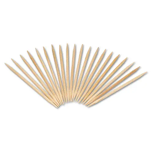 Round Wood Toothpicks, 2 1-2", Natural, 24 Inner Boxes Of 800, 5 Boxes-Carton, 96,000 Toothpicks-Carton 1
