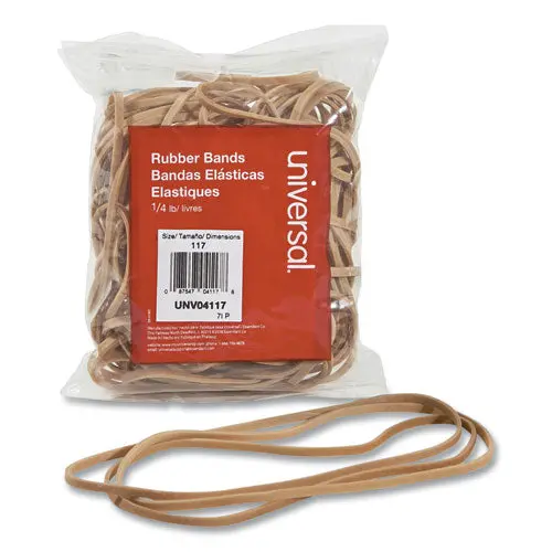 Rubber Bands, Size 117, 0.06" Gauge, Beige, 4 Oz Box, 50-Pack 1
