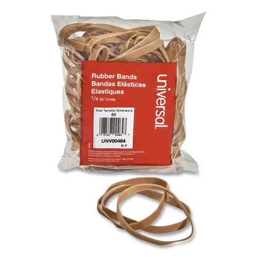 Rubber Bands, Size 64, 0.04" Gauge, Beige, 4 Oz Box, 80-Pack 1
