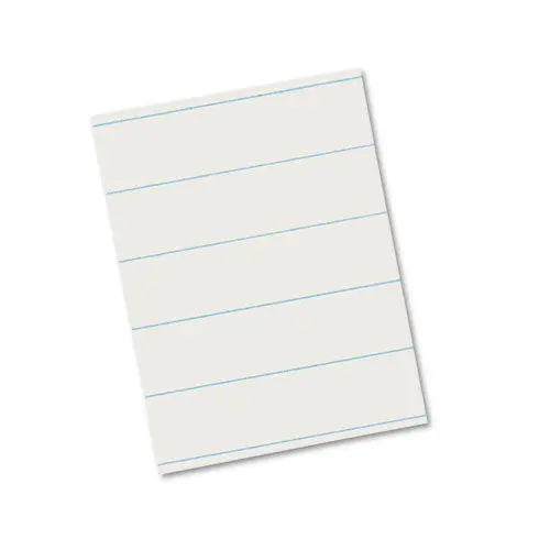 Ruled Newsprint Paper, 3-8" Short Rule, 8.5 X 11, 500-Pack 1