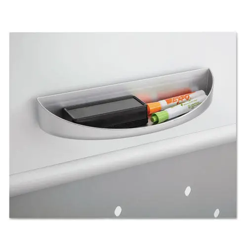 Rumba™ Whiteboard Screen Accessories, Eraser Tray, 12 1-4 X 2 1-4, Silver 1