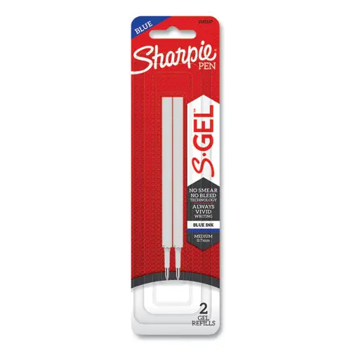 S-Gel 0.7 Mm Pen Refills, Medium Point, Blue Ink, 2-Pack 1