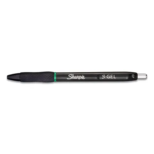 S-Gel Retractable Gel Pen, Medium 0.7 Mm, Green Ink, Green Barrel, Dozen 1