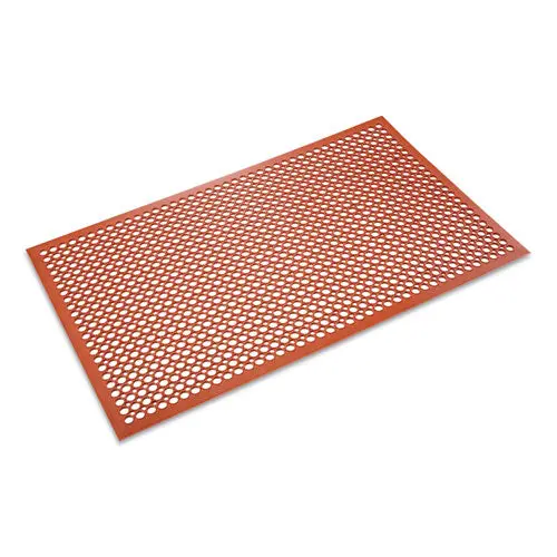 Safewalk-Light Heavy-Duty Anti-Fatigue Mat, Rubber, 36 X 60, Terra Cotta 1