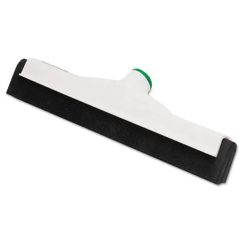 Sanitary Standard Floor Squeegee, 18" Wide Blade, White Plastic-Black Rubber 1