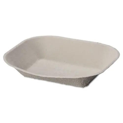 Savaday Molded Fiber Food Tray, 1-Compartment, 7 X 9, Beige, 250-Bag, 500-Carton 1