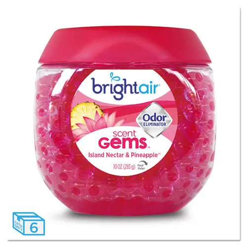 Scent Gems Odor Eliminator, Island Nectar And Pineapple, Pink, 10 Oz, 6-Carton 1