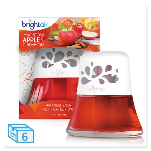 Scented Oil Air Freshener, Macintosh Apple And Cinnamon, Red, 2.5 Oz, 6-Carton 1