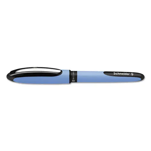 Schneider One Hybrid Stick Roller Ball Pen, 0.5Mm, Black Ink, Blue Barrel, 10-Box 1