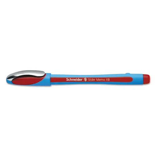 Schneider Slider Memo Xb Stick Ballpoint Pen, 1.4Mm, Red Ink, Blue-Red Barrel, 10-Box 1