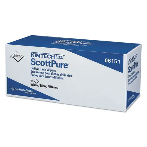 Scottpure Critical Task Wipers, 12 X 23, White, 50-Bx, 8 Boxes-Carton 1