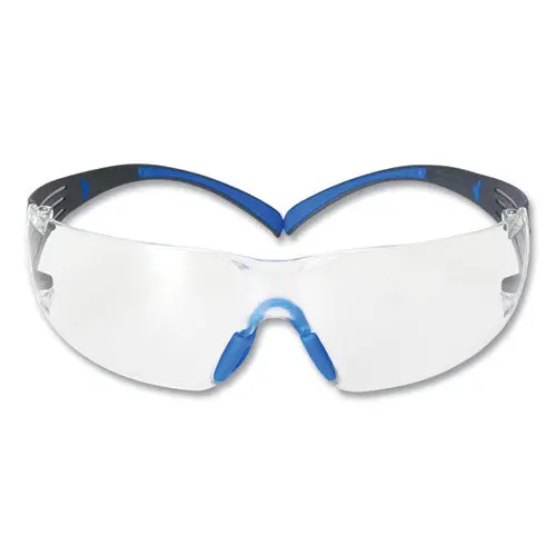 Securefit Protective Eyewear, 400 Series, Black/Blue Plastic Frame, Clear Polycarbonate Lens 1