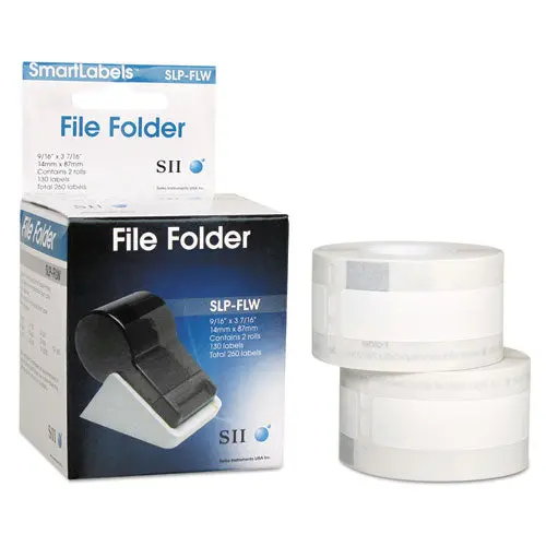 Self-Adhesive File Folder Labels, 0.56" X 3.43", White, 260-Box 1