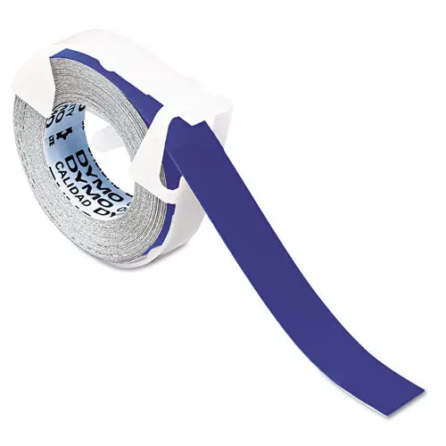 Self-Adhesive Glossy Labeling Tape For Embossers, 0.37" X 12 Ft Roll, Blue 1