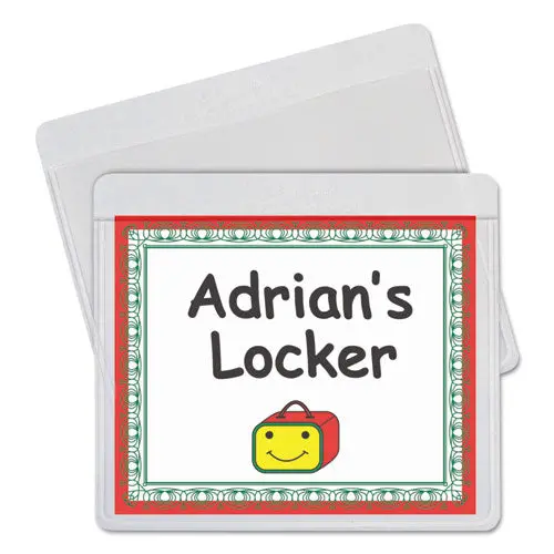 Self-Adhesive Labeling Pockets, Top Load, 3 3-4 X 3, Clear, 25-Pack 1
