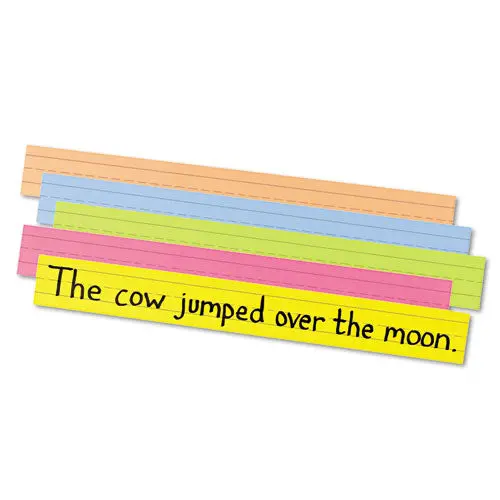Sentence Strips, 24 X 3, Assorted Bright Colors, 100-Pack 1
