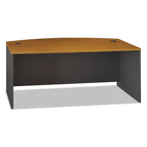 Series C Collection 72W Bow Front Desk Shell, 71.13W X 36.13D X 29.88H, Natural Cherry 1