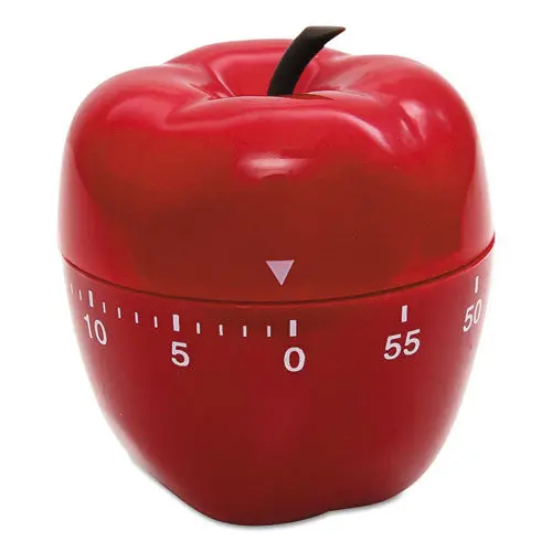 Shaped Timer, 4" Dia., Red Apple 1