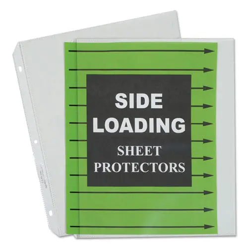 Side Loading Polypropylene Sheet Protectors, Clear, 2", 11 X 8 1-2, 50-Bx 1