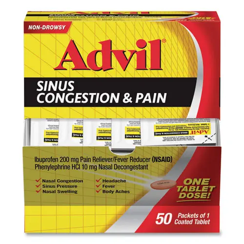 Sinus Congestion And Pain Relief, 50-Box 1