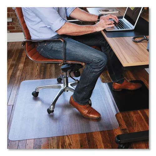Sit Or Stand Mat For Carpet Or Hard Floors, 36 X 53 With Lip, Clear-Black 1