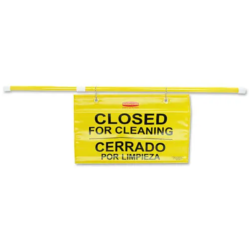 Site Safety Hanging Sign, 50" X 1" X 13", Multi-Lingual, Yellow 1