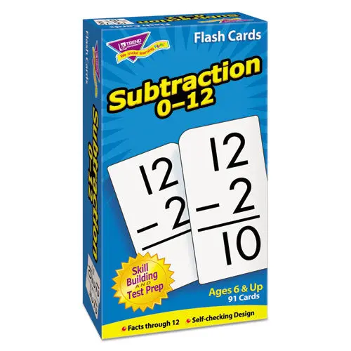 Skill Drill Flash Cards, 3 X 6, Subtraction 1