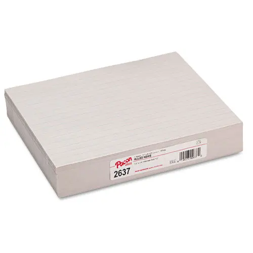 Skip-A-Line Ruled Newsprint Paper, 1-2" Two-Sided Long Rule, 8.5 X 11, 500-Pack 1