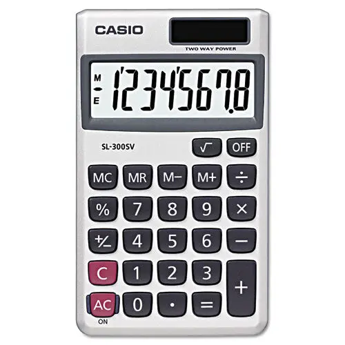 Sl-300Sv Handheld Calculator, 8-Digit Lcd 1