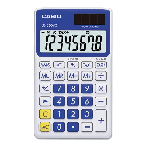 Sl-300Svcbe Handheld Calculator, 8-Digit Lcd, Blue 1
