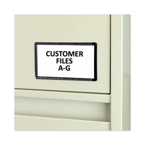 Slap-Stick Magnetic Label Holders, Side Load, 4.25 X 2.5, Black, 10-Pack 1