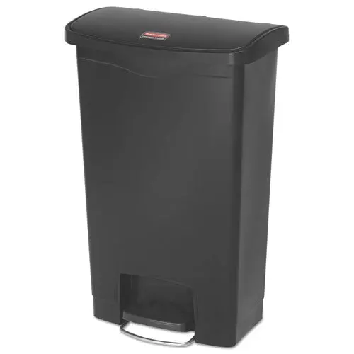 Slim Jim Resin Step-On Container, Front Step Style, 13 Gal, Black 1