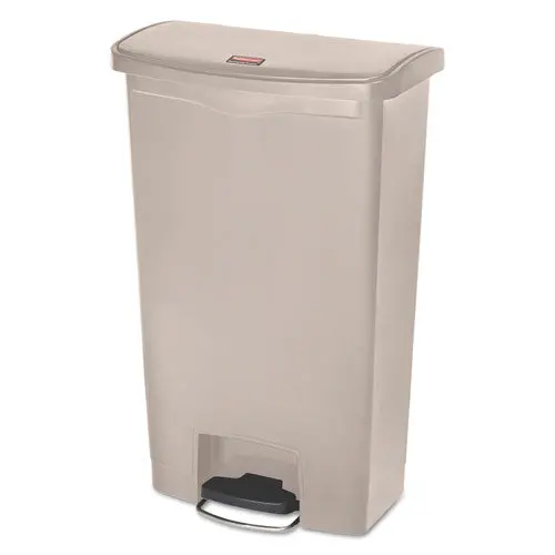 Slim Jim Resin Step-On Container, Front Step Style, 18 Gal, Beige 1