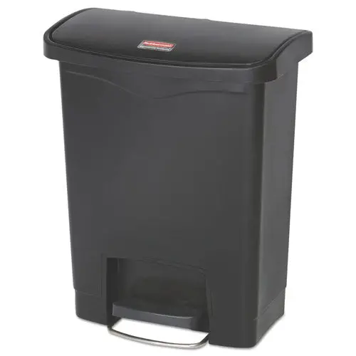 Slim Jim Resin Step-On Container, Front Step Style, 8 Gal, Black 1