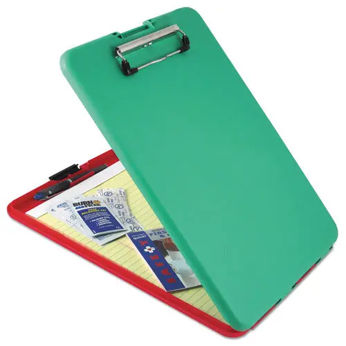 Slimmate Show2know Safety Organizer, 1-2" Clip Cap, 9 X 11 3-4 Sheets, Red-Green 1